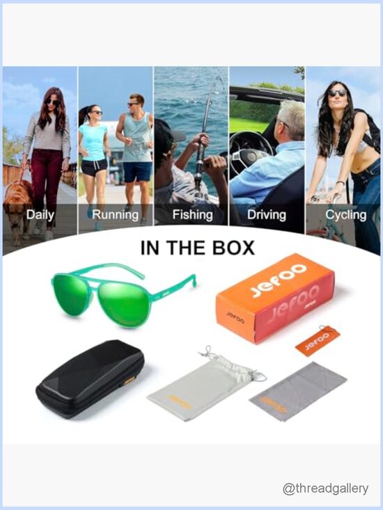 Polarized Aviator Sunglasses TR90 Frame UV400 Protection Retro Sport main image 5